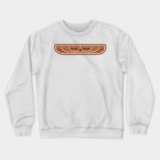 Brown Winged Sun Logo Crewneck Sweatshirt